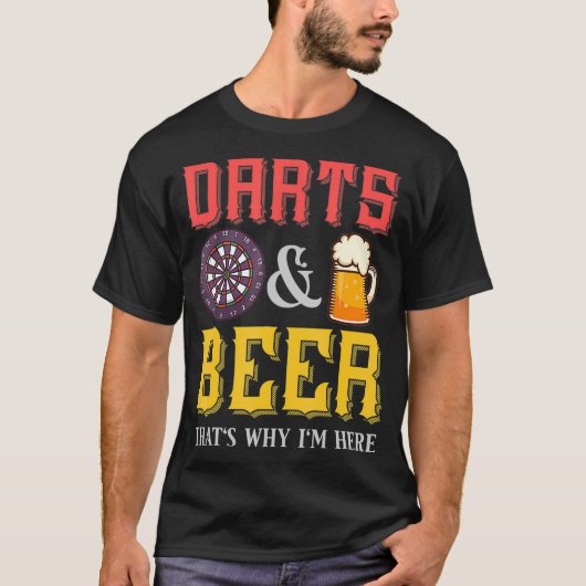 Dart Team Beer Gift Funny Dart Player T-Shirt (Vorderseite)