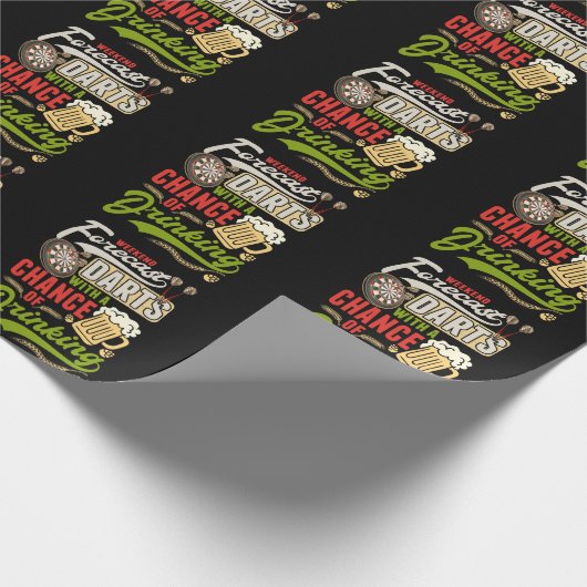 Dart Throwing Dartboard 180 Darts and Bier Geschenkpapier (Ecke)