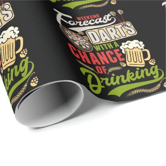 Dart Throwing Dartboard 180 Darts and Bier Geschenkpapier (Rolleneckpunkt)