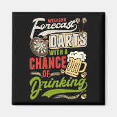 Dart Throwing Dartboard 180 Darts and Bier Magnet (Vorne)