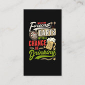 Dart Throwing Dartboard 180 Darts and Bier Visitenkarte (Vorderseite)