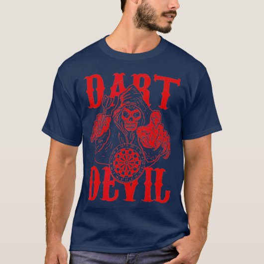 Dart Throwing Pub Games Darts Thrower Dart Devil T-Shirt (Vorderseite)