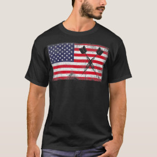 Dart USA Amerikanische Flagge Darts Spieler Patrio T-Shirt