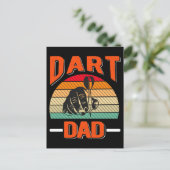 Dart Vater Dartboard Vathers Day Postkarte (Stehend Vorderseite)