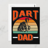 Dart Vater Dartboard Vathers Day Postkarte (Vorne/Hinten)
