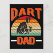 Dart Vater Dartboard Vathers Day Postkarte (Vorderseite)