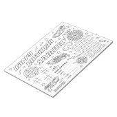 Dart War Birthday Party Colour and Activity Page Notizblock (angewinkelt)