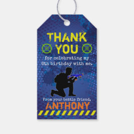 Dart Wars Party Dart Gun Birthday Geschenkanhänger