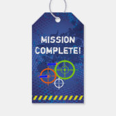 Dart Wars Party Dart Gun Birthday Geschenkanhänger (Rückseite)