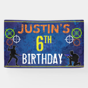 Dart Wars Soldiers Geburtstagsparty Banner