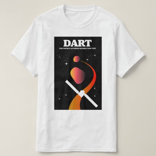 DART Weltraummission Weltraumkunst. T-Shirt (Design vorne)