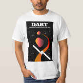 DART Weltraummission Weltraumkunst. T-Shirt (Vorderseite)