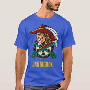 Dartagnan - Dart Musketeer - Funny Darts - Retro T-Shirt