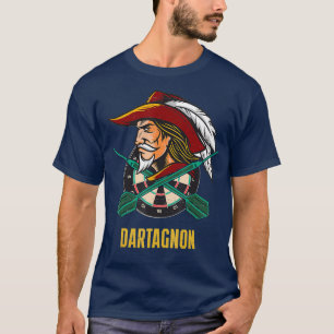 Dartagnan - Dart Musketeer - Funny Darts - Retro T-Shirt