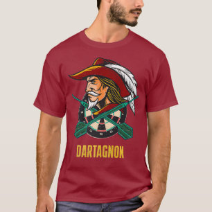 Dartagnan - Dart Musketeer - Funny Darts - Retro T-Shirt