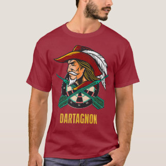 Dartagnan - Dart Musketeer - Funny Darts - Retro T-Shirt