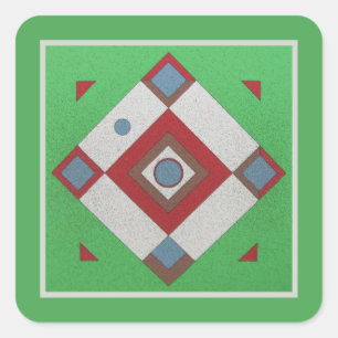 Dartball-Board Quadratischer Aufkleber