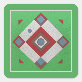 Dartball-Board Quadratischer Aufkleber