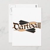 Dartball Darts Postkarte (Vorne/Hinten)