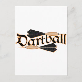 Dartball Darts Postkarte