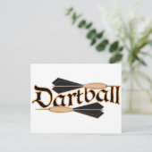 Dartball Darts Postkarte (Stehend Vorderseite)