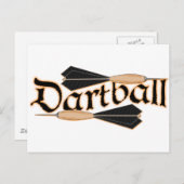 Dartball Darts Postkarte (Vorne/Hinten)