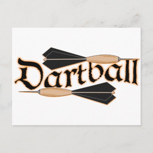 Dartball Darts Postkarte (Vorderseite)