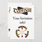 Dartball-Einladungen Einladung (Vorne/Hinten)