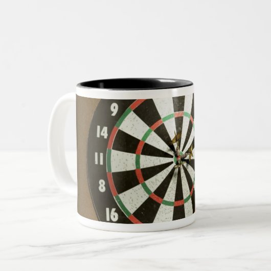 Dartboard 3 zweifarbige tasse (Vorderseite Links)
