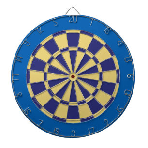 Dartboard: Altgold, Navy und Blau Dartscheibe