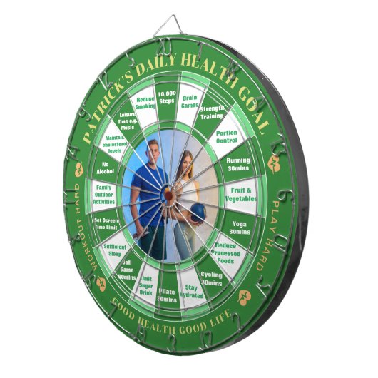 Dartboard - Anpassbare Foto- und Gesundheitsentsch Dartscheibe (Vorderseite rechts)