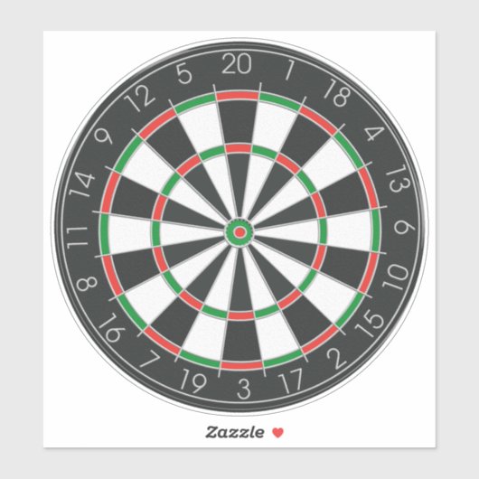 Dartboard Aufkleber (Blatt)