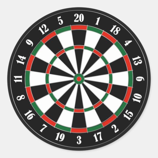 Dartboard-Aufkleber Runder Aufkleber (Vorderseite)