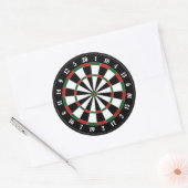 Dartboard-Aufkleber Runder Aufkleber (Umschlag)