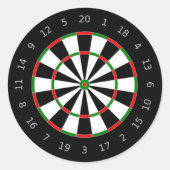Dartboard-Aufkleber Runder Aufkleber (Vorderseite)