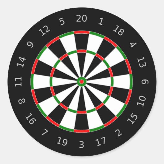 Dartboard-Aufkleber Runder Aufkleber (Vorderseite)