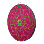 Dartboard aus atomarem Metall, rosa Dartscheibe (Vorderseite rechts)
