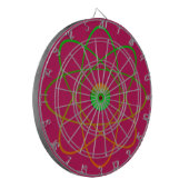 Dartboard aus atomarem Metall, rosa Dartscheibe (Vorderseite Links)