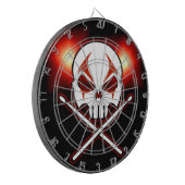 Dartboard aus Schwermetall, Cool Rock & Roll Dartscheibe (Vorderseite Links)