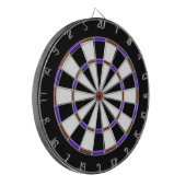 Dartboard aus weißem, schwarzem, braunem und blaue dartscheibe (Vorderseite Links)