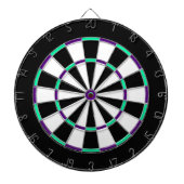 Dartboard aus weißem, schwarzem, grünem und blauem dartscheibe (vorne)