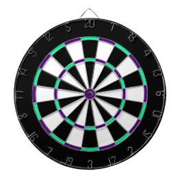 Dartboard aus weißem, schwarzem, grünem und blauem dartscheibe