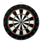 Dartboard aus weißem, schwarzem, rotem und grünem  dartscheibe (vorne)