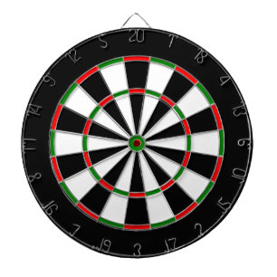 Dartboard aus weißem, schwarzem, rotem und grünem  dartscheibe