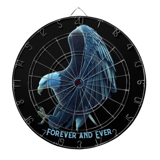 Dartboard Bald Eagle Heart Forever and Ever 2 Dartscheibe (vorne)