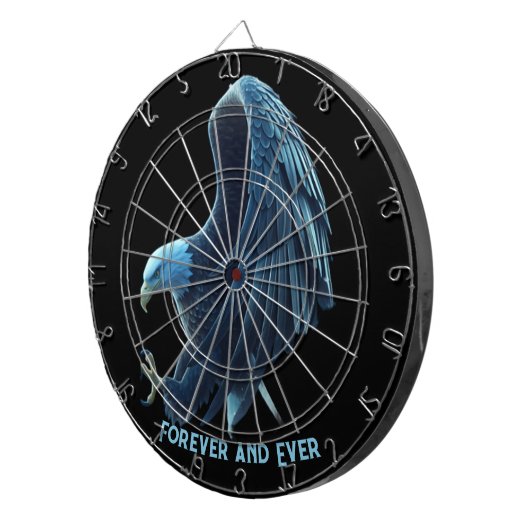 Dartboard Bald Eagle Heart Forever and Ever 2 Dartscheibe (Vorderseite rechts)