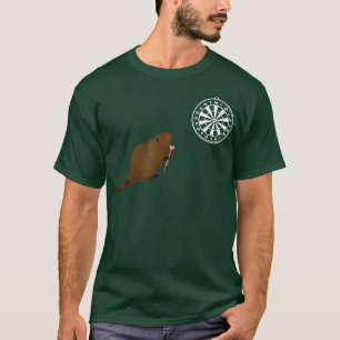 Dartboard Beavers Darts Nutria Bullseye Dart T-Shirt