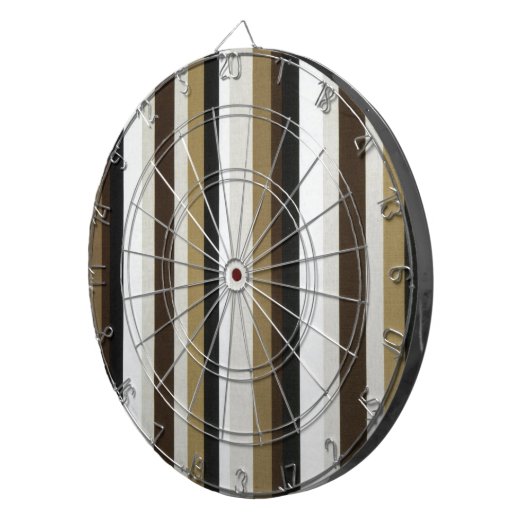 Dartboard Beige Brown Stripe Dartscheibe (Vorderseite rechts)