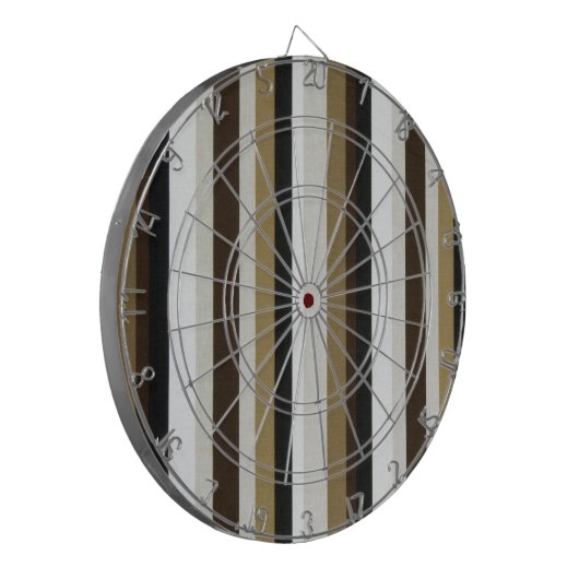 Dartboard Beige Brown Stripe Dartscheibe (Vorderseite Links)