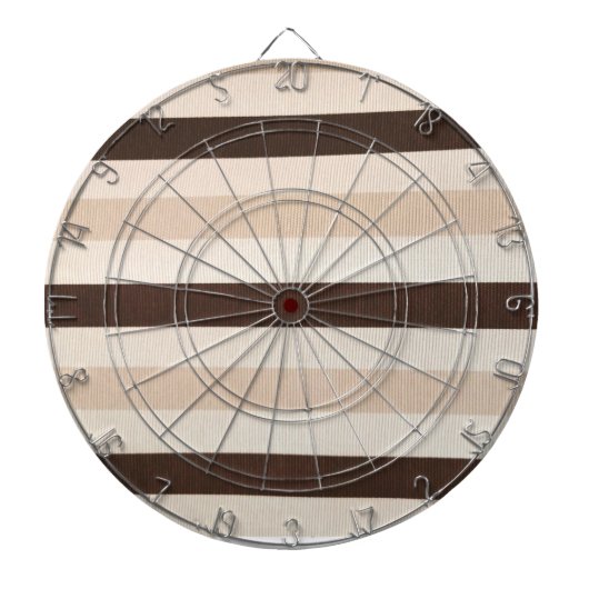 Dartboard Beige Brown Stripe Dartscheibe (vorne)